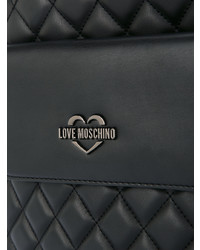 schwarzer gesteppter Rucksack von Love Moschino