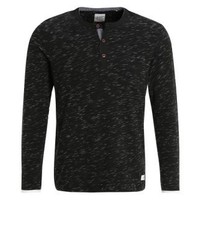 schwarzer Henley-Pullover von Esprit