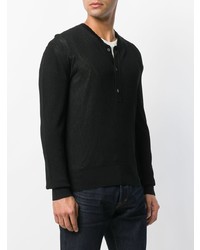 schwarzer Henley-Pullover von Tom Ford
