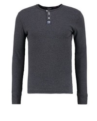 schwarzer Henley-Pullover von Superdry
