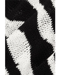 schwarzer horizontal gestreifter Kaschmirpullover von Ann Demeulemeester