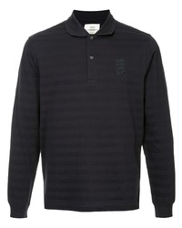 schwarzer horizontal gestreifter Polo Pullover von Kent & Curwen