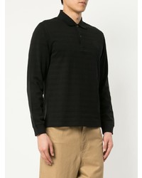 schwarzer horizontal gestreifter Polo Pullover von Kent & Curwen