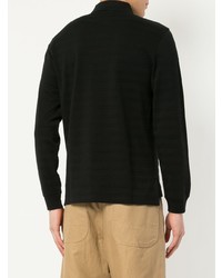 schwarzer horizontal gestreifter Polo Pullover von Kent & Curwen