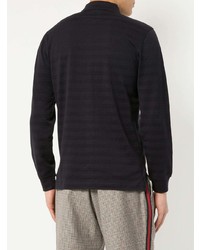 schwarzer horizontal gestreifter Polo Pullover von Kent & Curwen