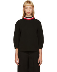 schwarzer horizontal gestreifter Pullover von Marni