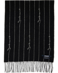 schwarzer horizontal gestreifter Schal von Jacquemus