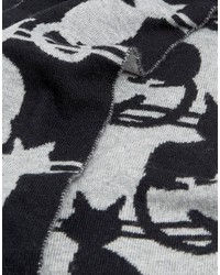schwarzer horizontal gestreifter Schal von Alice Hannah