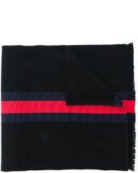 schwarzer horizontal gestreifter Schal von Gucci