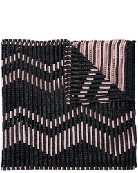 schwarzer horizontal gestreifter Schal von M Missoni