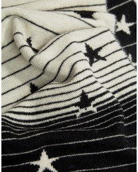schwarzer horizontal gestreifter Schal von Alice Hannah