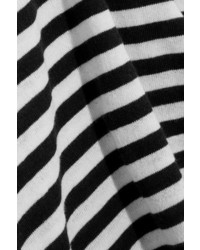 schwarzer horizontal gestreifter Seidepullover von Vince