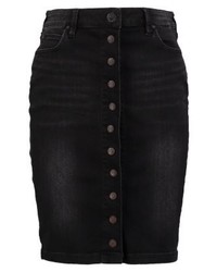 schwarzer Jeans Bleistiftrock von Lee