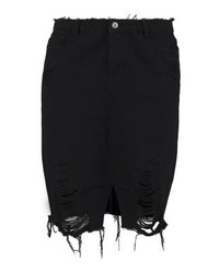 schwarzer Jeans Bleistiftrock von Missguided