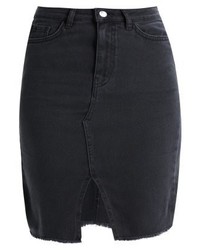 schwarzer Jeans Bleistiftrock von New Look