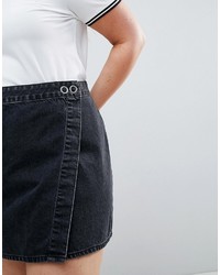 schwarzer Jeans Minirock von Asos