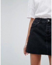 schwarzer Jeans Minirock von Asos