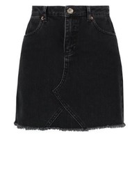 schwarzer Jeans Minirock von Miss Selfridge