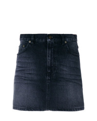schwarzer Jeans Minirock von Saint Laurent