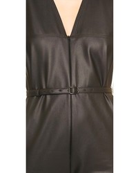 schwarzer Jumpsuit aus Leder von Rachel Comey