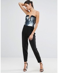 schwarzer Jumpsuit aus Pailletten von Asos