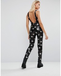 schwarzer Jumpsuit aus Pailletten von Jaded London