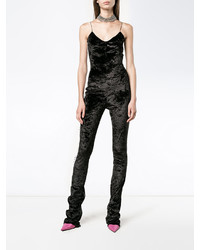 schwarzer Jumpsuit aus Samt von Off-White