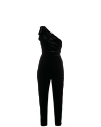 schwarzer Jumpsuit aus Samt von Ulla Johnson