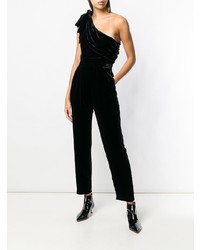 schwarzer Jumpsuit aus Samt von Ulla Johnson