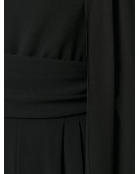 schwarzer Jumpsuit aus Seide mit Rüschen von Max Mara