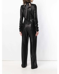 schwarzer Jumpsuit aus Seide von Styland