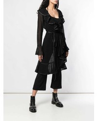 schwarzer Jumpsuit aus Spitze mit Rüschen von Marc Jacobs