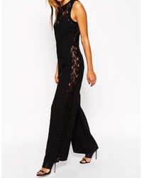 schwarzer Jumpsuit aus Spitze von Asos