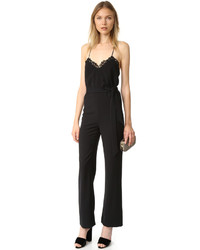 schwarzer Jumpsuit aus Spitze