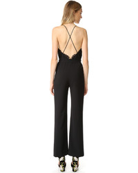 schwarzer Jumpsuit aus Spitze