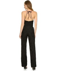 schwarzer Jumpsuit aus Spitze von Saylor