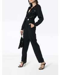 schwarzer Jumpsuit aus Spitze von Alessandra Rich