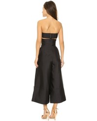 schwarzer Jumpsuit mit Ausschnitten von SOLACE London