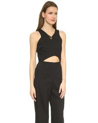 schwarzer Jumpsuit mit Ausschnitten von Apiece Apart