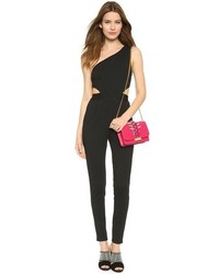 schwarzer Jumpsuit mit Ausschnitten von Hunter Bell