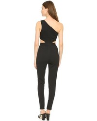 schwarzer Jumpsuit mit Ausschnitten von Hunter Bell