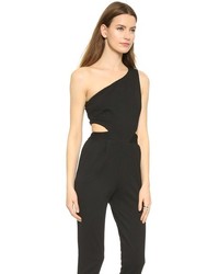 schwarzer Jumpsuit mit Ausschnitten von Hunter Bell