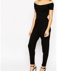 schwarzer Jumpsuit