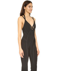 schwarzer Jumpsuit von Herve Leger