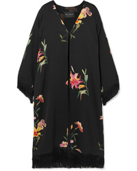 schwarzer Kimono mit Blumenmuster von Etro