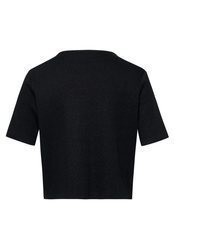 schwarzer Kurzarmpullover von Cartoon
