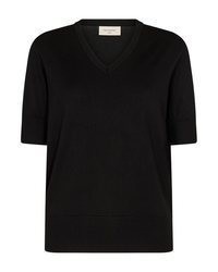 schwarzer Kurzarmpullover von FreeQuent