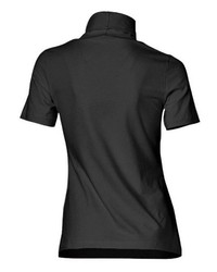 schwarzer Kurzarmpullover von Heine