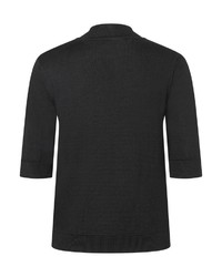 schwarzer Kurzarmpullover von More & More