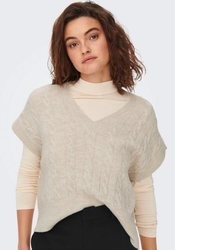 schwarzer Kurzarmpullover von Only
